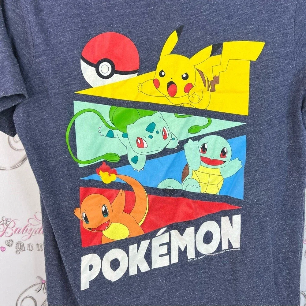 Old Navy tshirt tee top graphics Pokémon Graphic Tee - Navy blue yellow red